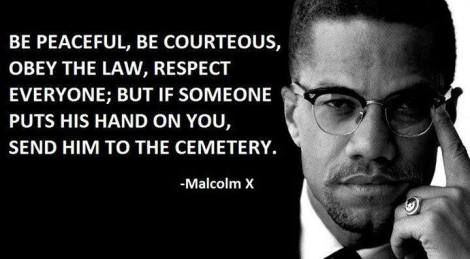 Malcolm X Be Peaceful Unless Someone Puts His Hands on You